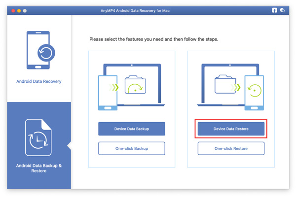 Choose Data Restore Mac