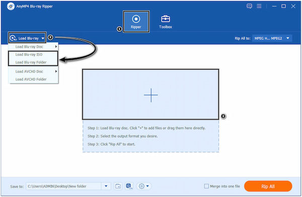 Load Blu-ray File for Ripping