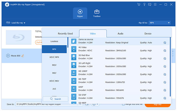 Choose device profile