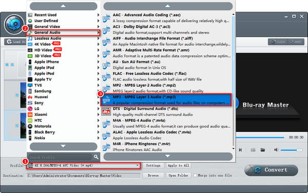 Select Mp3 As Output Format