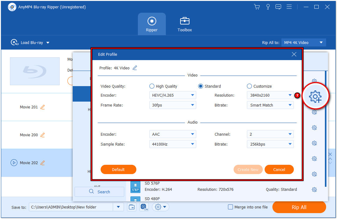 Configure Output Settings