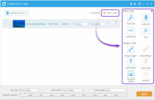 AnyMP4 Convert MKV to Blu-ray Modify MKV