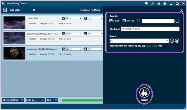 Leawo Convert MKV to Blu-ray Burn