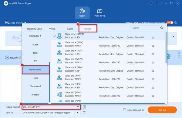 Select Xbox One Output Format