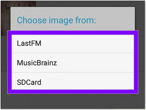 Add Album Art Android Choose