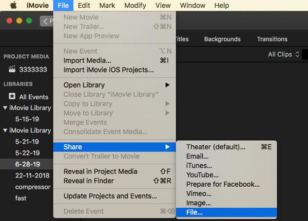 Share iMovie File