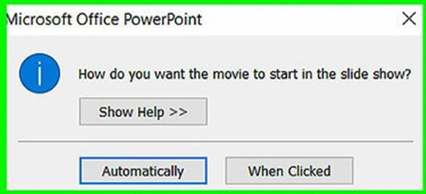 When to Play Video Inserted into PPT