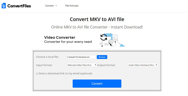 Convert MKV to AVI Free Online