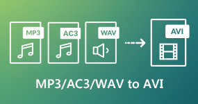 Convert MP3/AC3/WAV to AVI