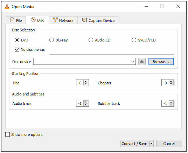 VLC Convert DVD to MKV