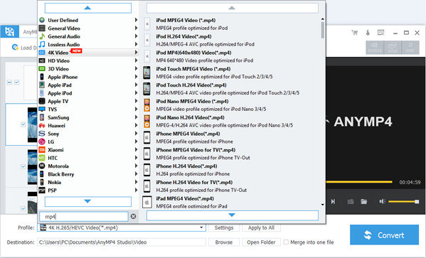 Load DVD and choose output format