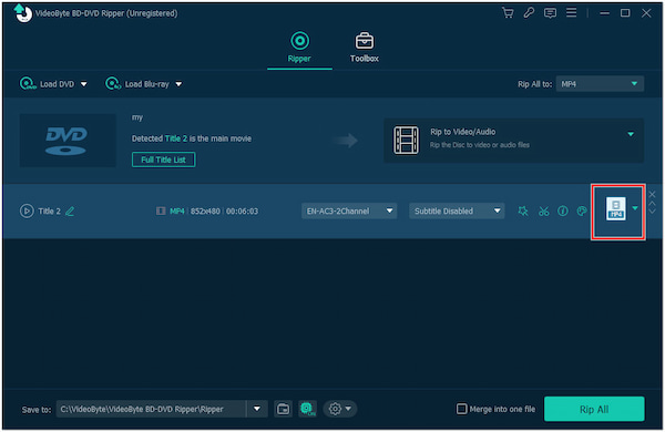 Choose DivX as Output Format