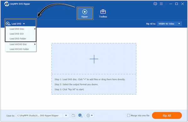 Load DVD for DivX Ripping