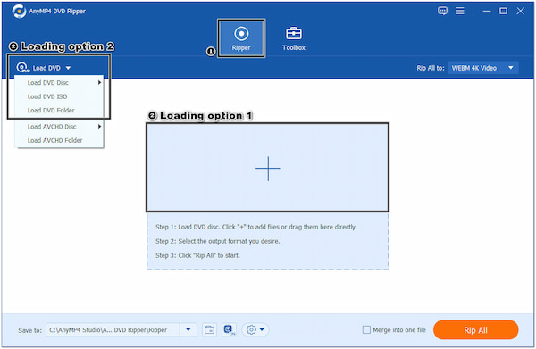 Load DVD for FLV Ripping