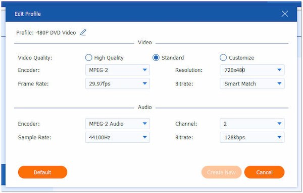 Adjust Output Parameters