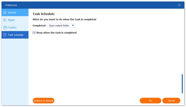 Preference Task Schedule