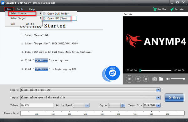 Anymp4 Dvd Copy Add iso