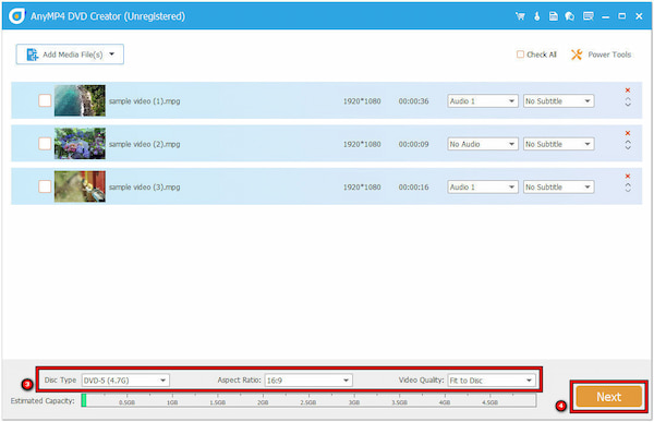 Configure DVD Parameters