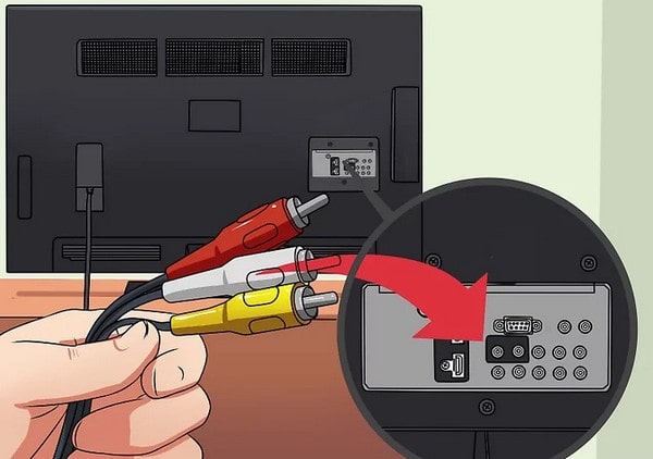 Plug Av Cable To Tv