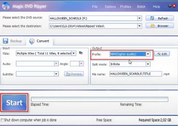 Magic Dvd Ripper Start Conversion