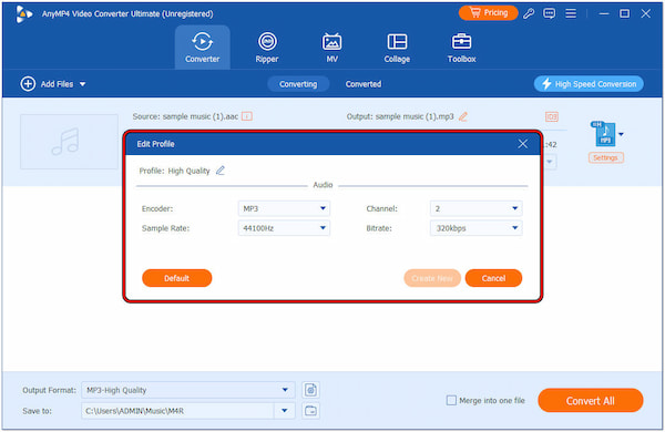 Configure Audio Settings