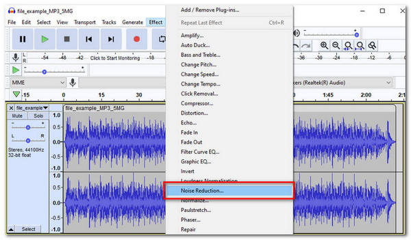 Audacity Noise Reduction