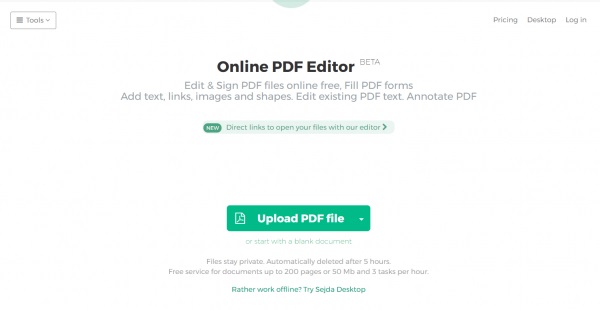 Sejda PDF Editor