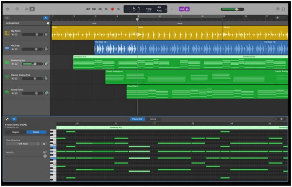 Garage Band Interface