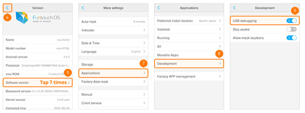 Enable USB Debug Mode VIVO