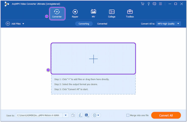 Load WMA File for Conversion