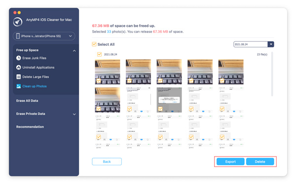 Export Delete iPhone Photos