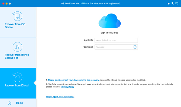 Input Icloud Account