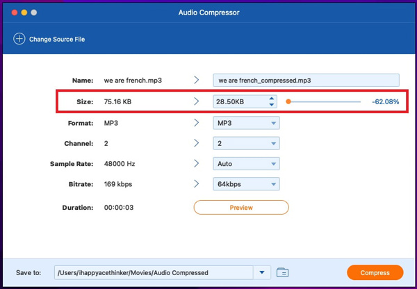 MP3 Compressiron Rate