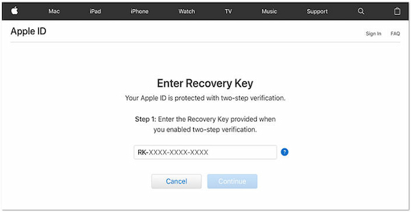 Use Recovery Key