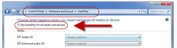 Disable AutoPlay on Windows 7