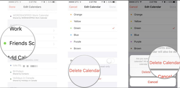 Delete Calendar