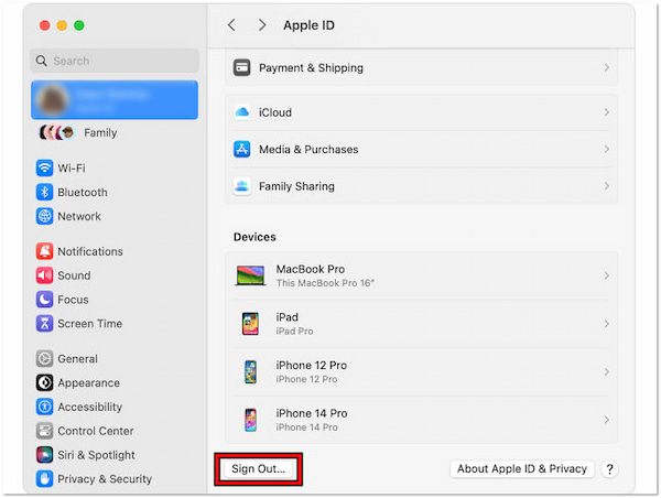 Sign Out Apple ID on Mac