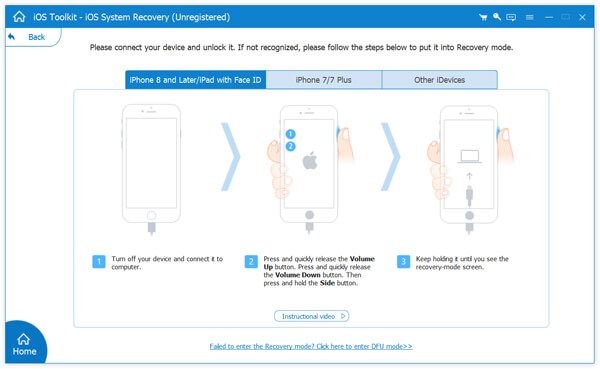 Put iPhone into recovery mode