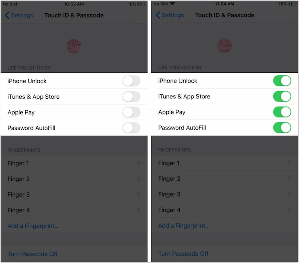 Correct Settings and Passcode