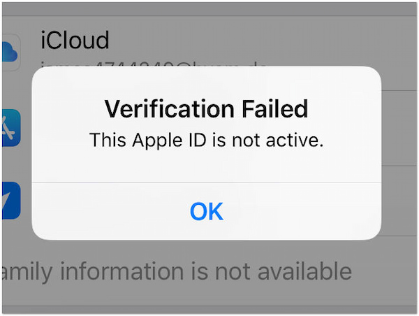 Apple Id Not Active