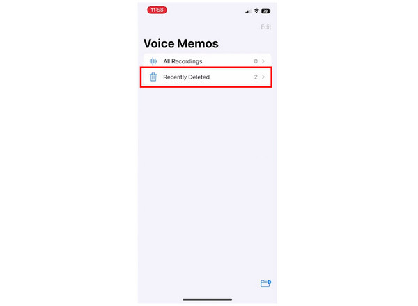 Voice Memos Recently Deleted