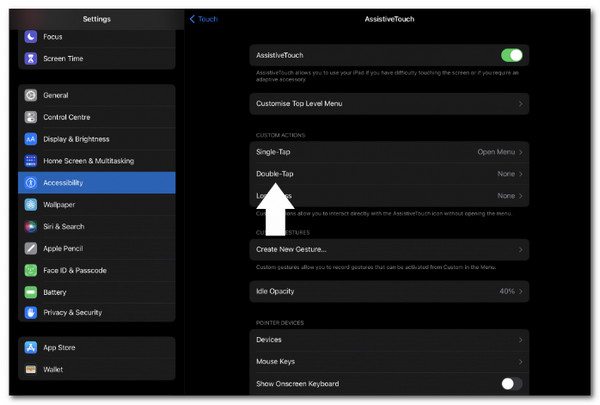 iPad AssistiveTouch Double-Tap