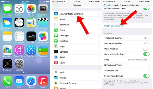 Import Sim Card Contacts to iPhone