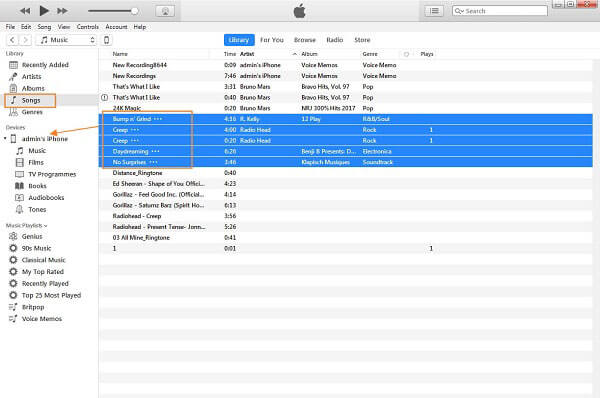 Transfer music from iTunes to iPhone