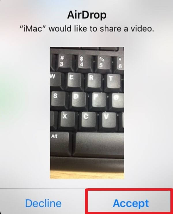 Accept Airdrop Videos Form Mac