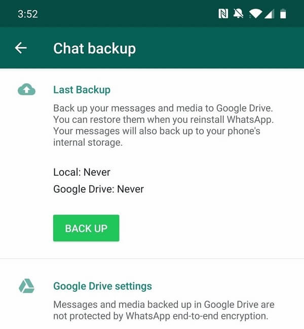 Backup to Google Drive