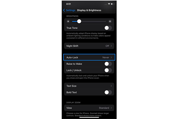 Turn Off Auto Lock on iPhone IOS7 Lower