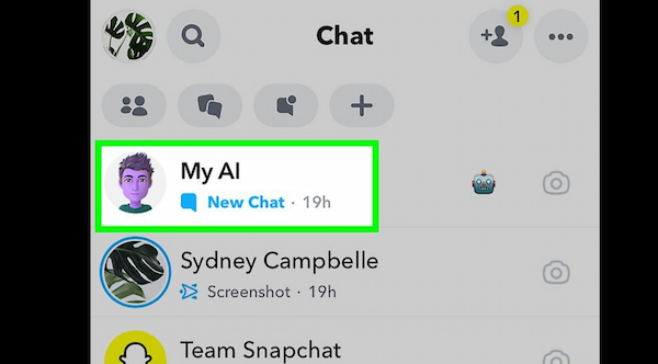 Snapchat Chat with MY AI