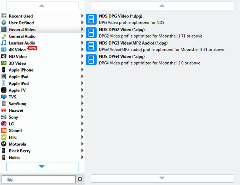 Add video and set output format