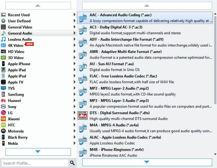 Set output format